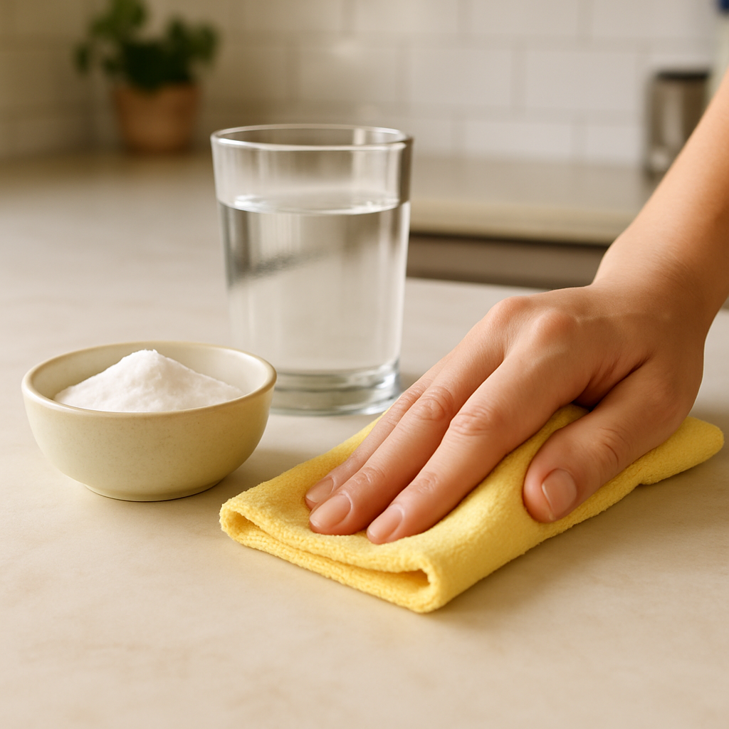 Уборка контактных поверхностей содовым раствором