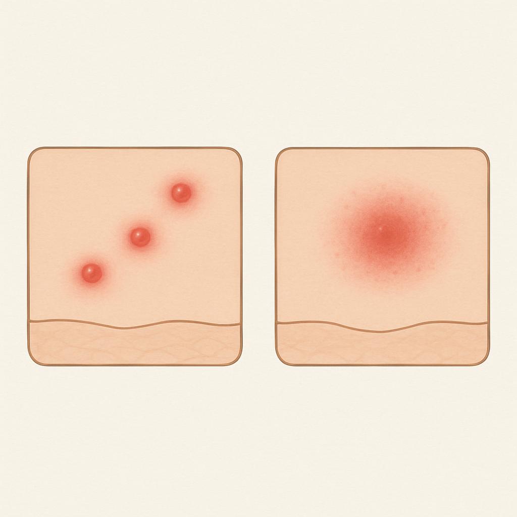 Сравнение укусов клопа и комара